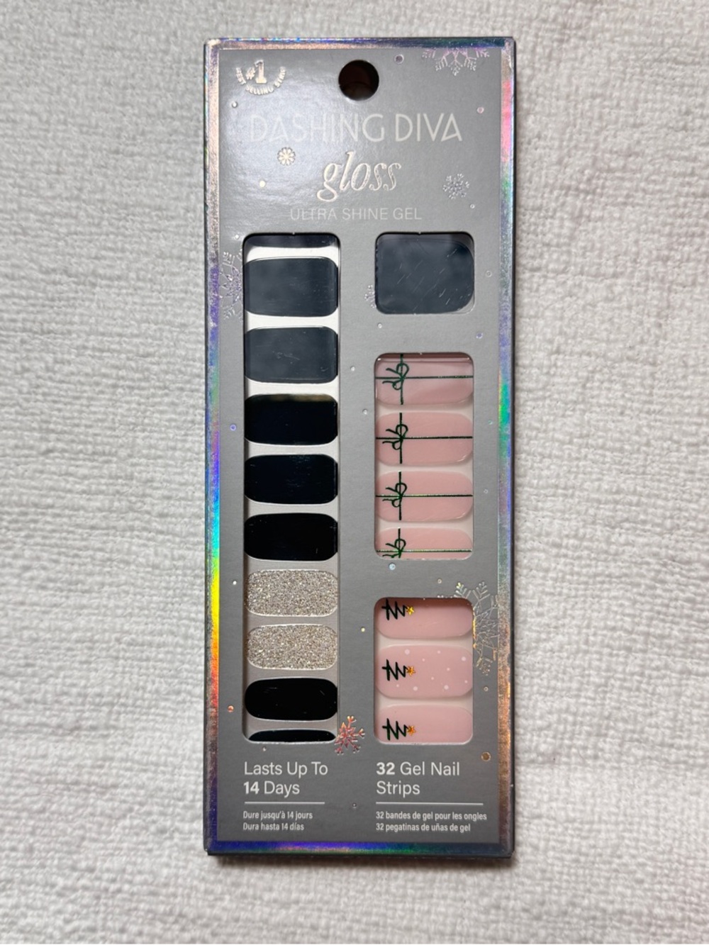 NEW Dashing Diva Gloss Ultra Shine Gel Nail Strips Tree Skirt